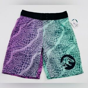 Jurassic Park Swim Trunks Boys Size Small Swim Shorts NEW Jungle Snake Print